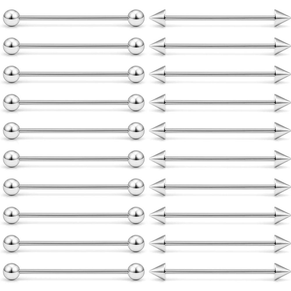 Body Jewelry For Women - 1/20Pcs Set Surgical Steel Industrial Barbell