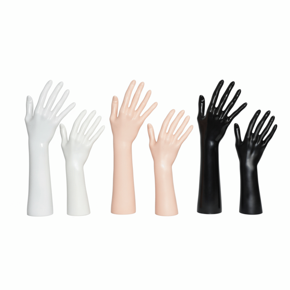 Body Jewelry Holder - Multi-purpose 25/32cm Mannequin Hand PVC Long