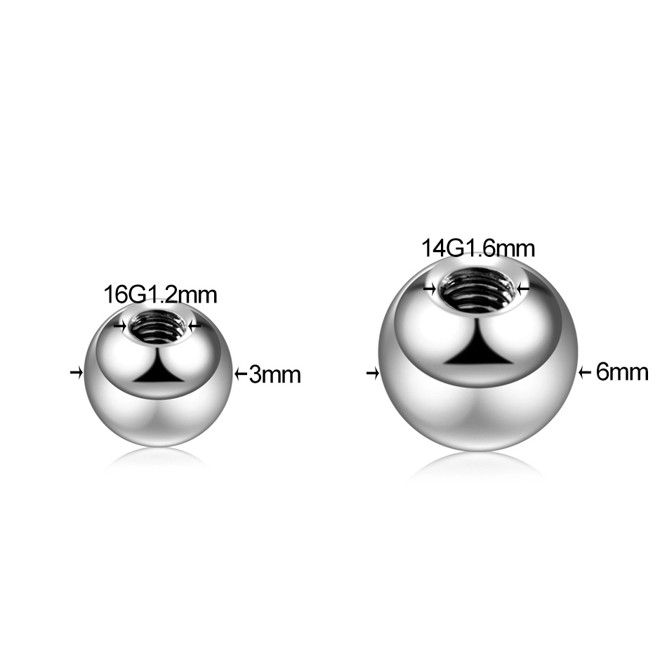 10pcs/Lot Titanium Thread Barb - Body Jewelry Replacement Ball recension och pris