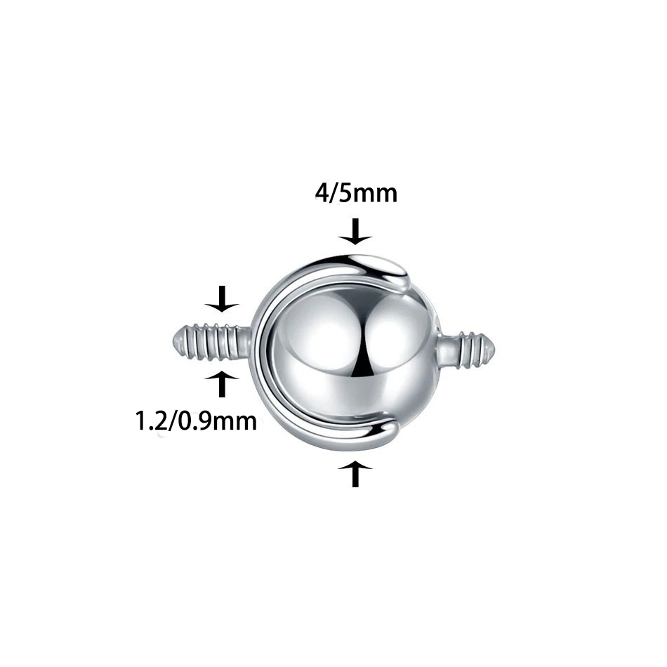 1Pc 16G/14G 4/5mm Industrial B - Body Jewelry Replacement Ball recension och pris