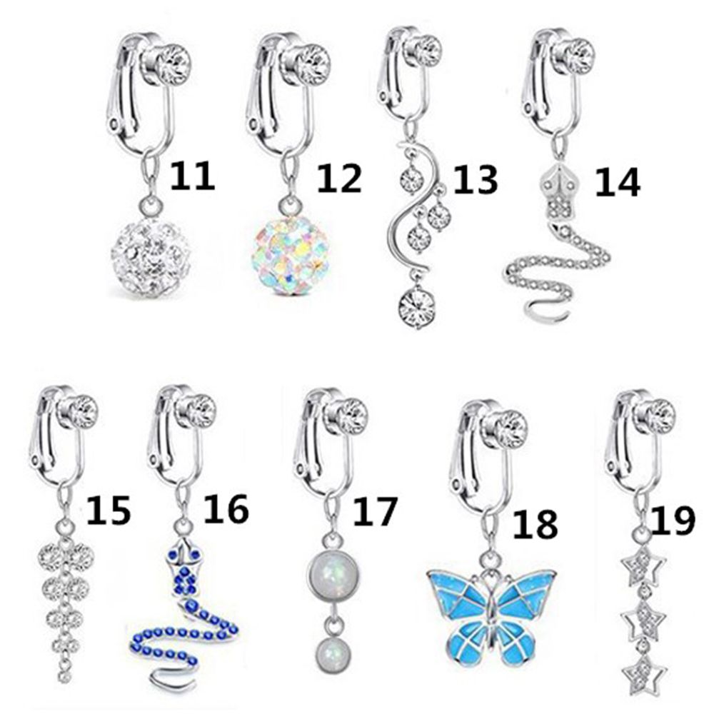 Accessories Clip On Earrings C - Body Jewelry Belly Button Rings recension och pris
