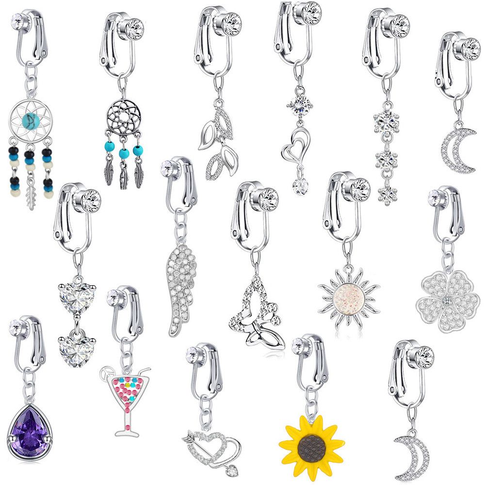 Faux Fake Belly Butterfly Fake - Body Jewelry Belly Button Rings recension och pris