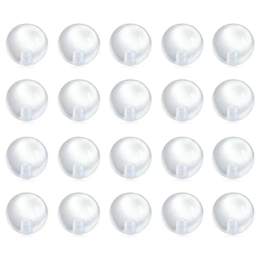 100pcs Transparent Replacement - Body Jewelry Replacement Ball recension och pris