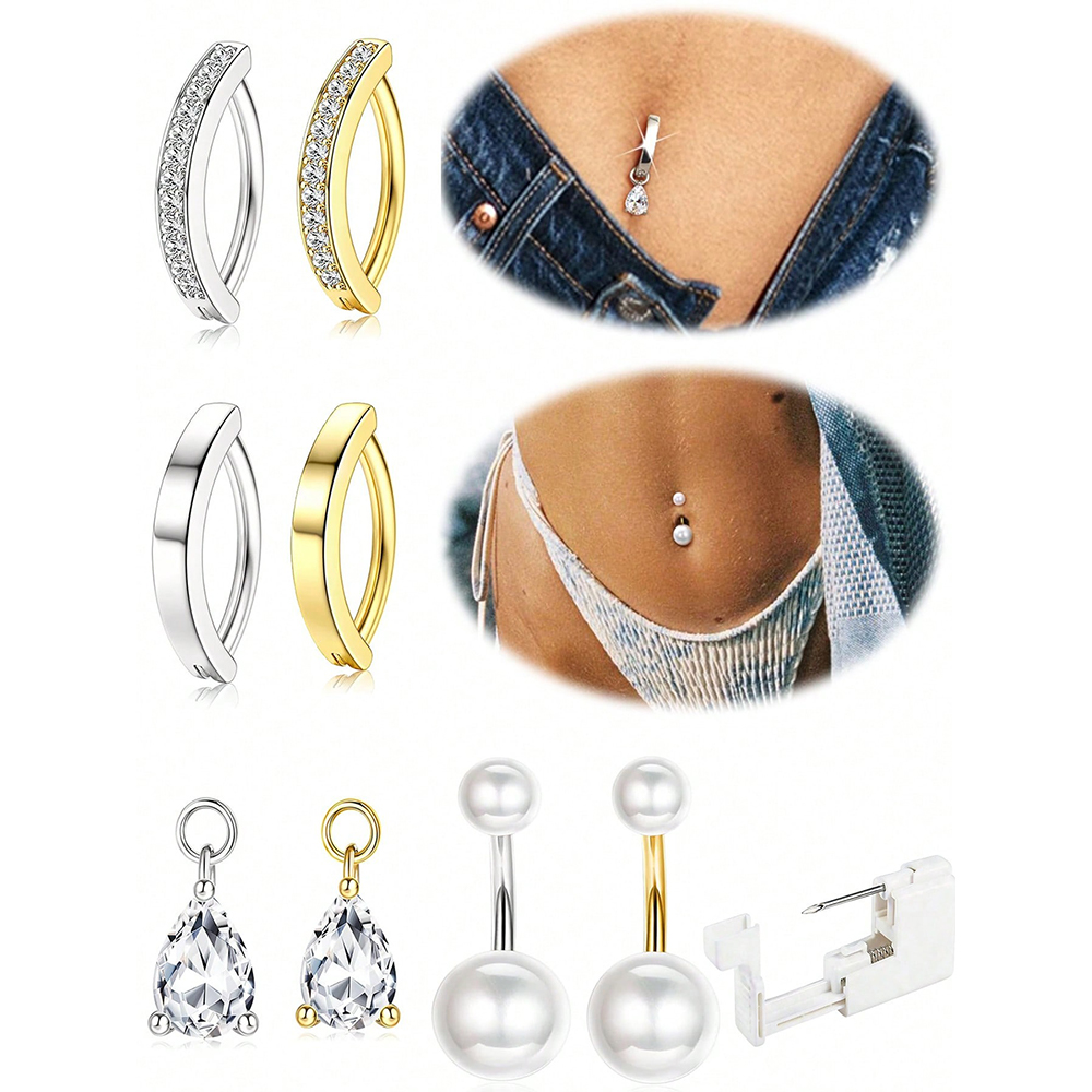 5Pcs G23 Titanium Belly Button - Body Jewelry Hypoallergenic recension och pris
