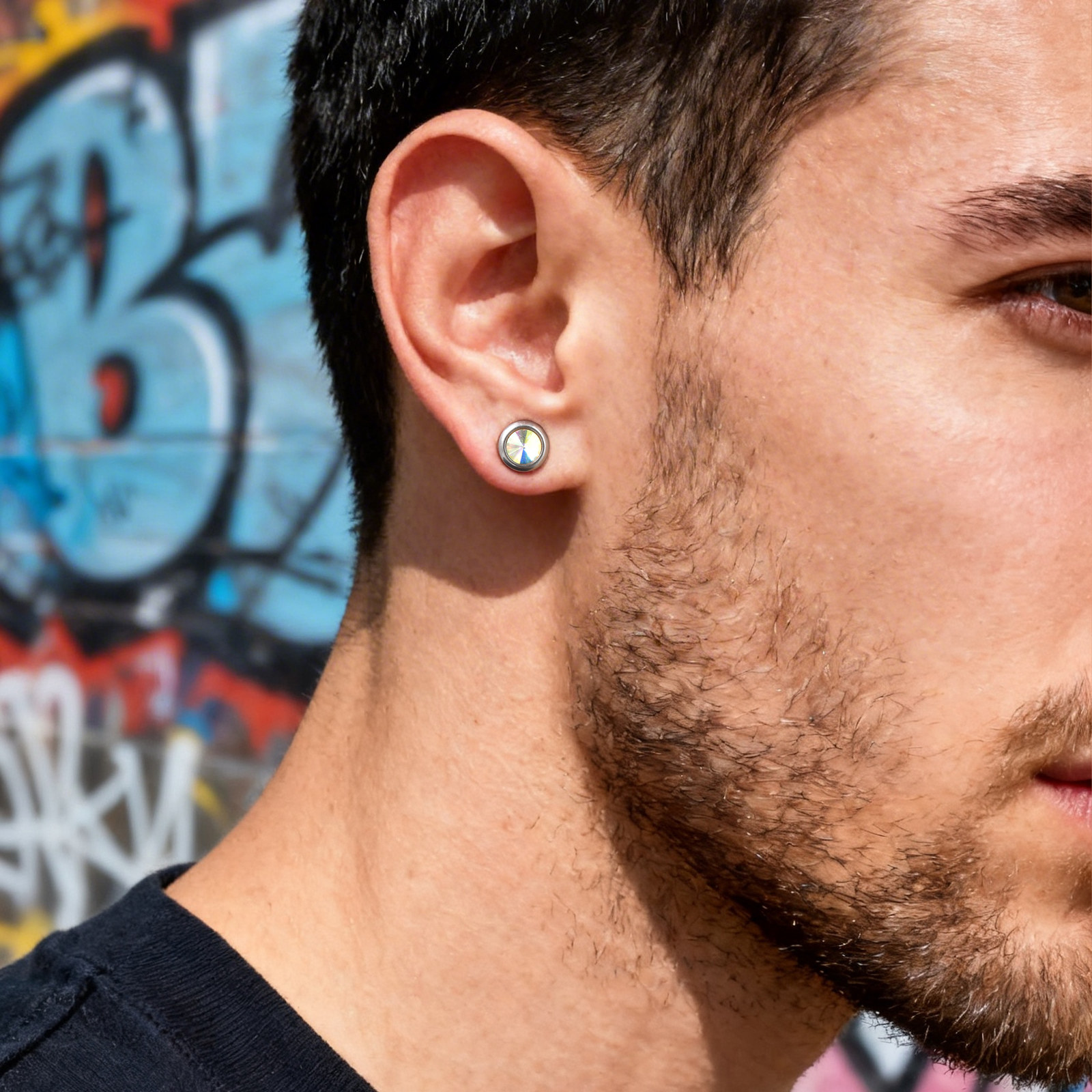 Vnox Magnetic Zircon Stud Earr - Body Jewelry Hypoallergenic recension och pris