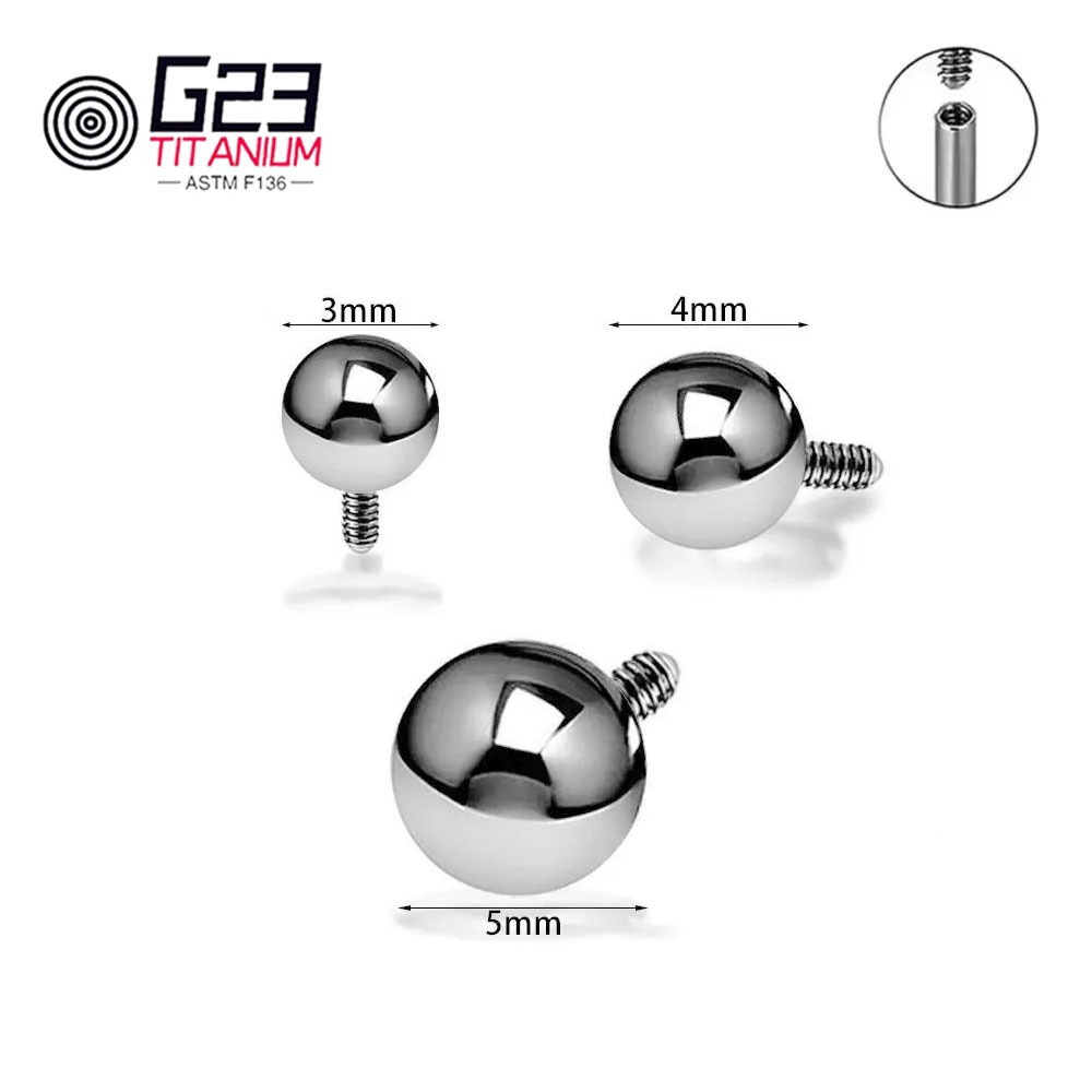 Wholesale 10/50pcs Titanium 14 - Body Jewelry Replacement Ball recension och pris