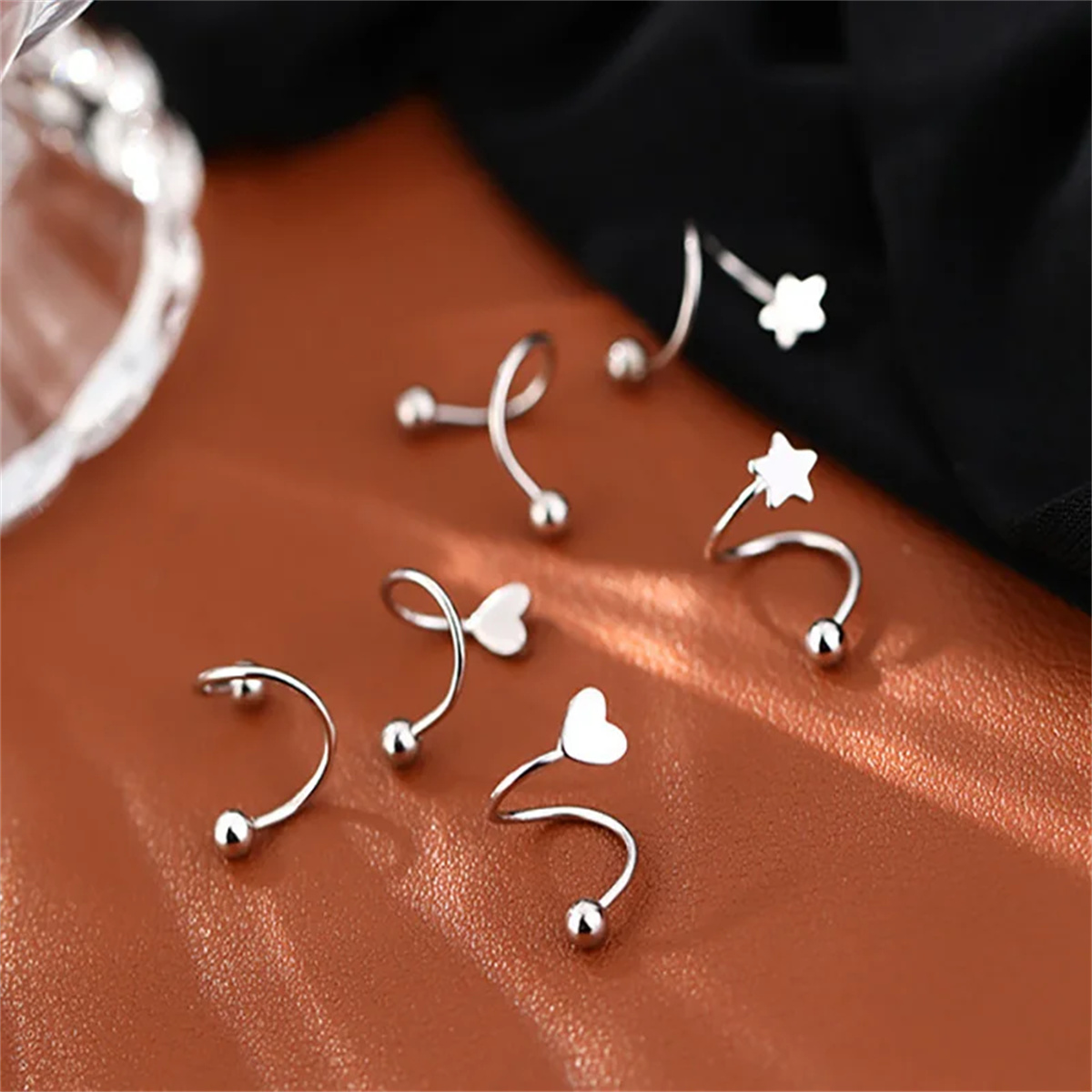 2pcs Stainless Steel Twist Lov - Body Jewelry Hypoallergenic recension och pris
