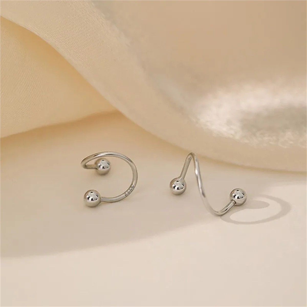 2pcs Stainless Steel Twist Lov - Body Jewelry Hypoallergenic recension och pris