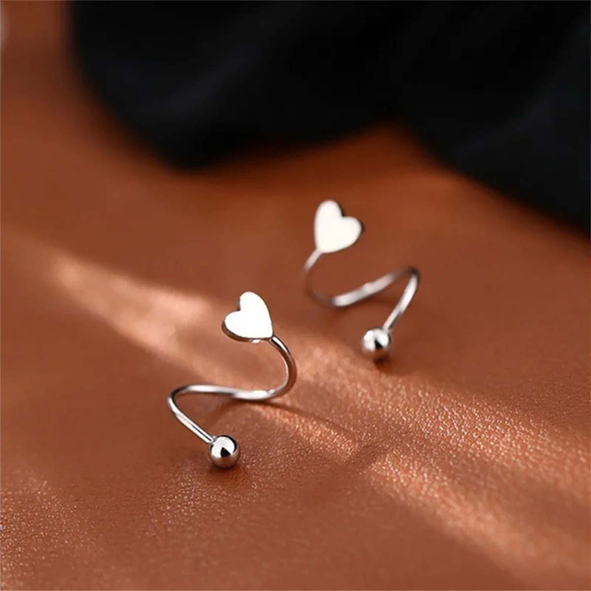 2pcs Stainless Steel Twist Lov - Body Jewelry Hypoallergenic recension och pris