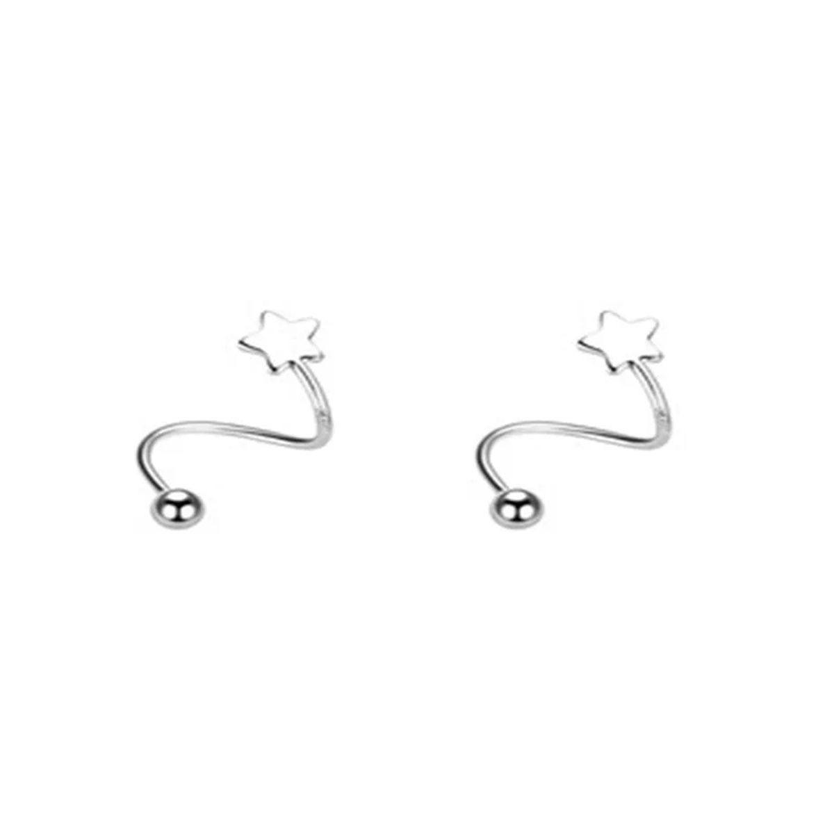 2pcs Stainless Steel Twist Lov - Body Jewelry Hypoallergenic recension och pris