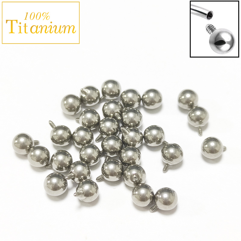 10Pc Implant Grade ASTM G23 Ti - Body Jewelry Replacement Ball recension och pris