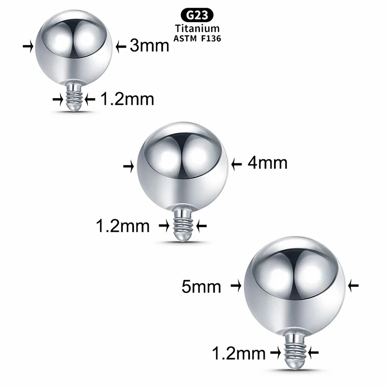 1PCS Internally Threaded Ball  - Body Jewelry Replacement Ball recension och pris