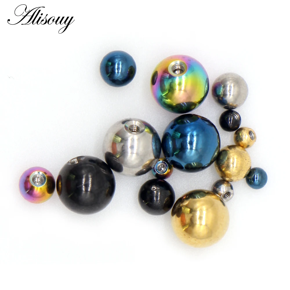 Alisouy 10 Pieces/Lot Stainles - Body Jewelry Replacement Ball recension och pris