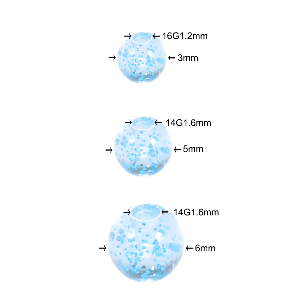 90-120pcs Colorful Acrylic Rep - Body Jewelry Replacement Ball recension och pris