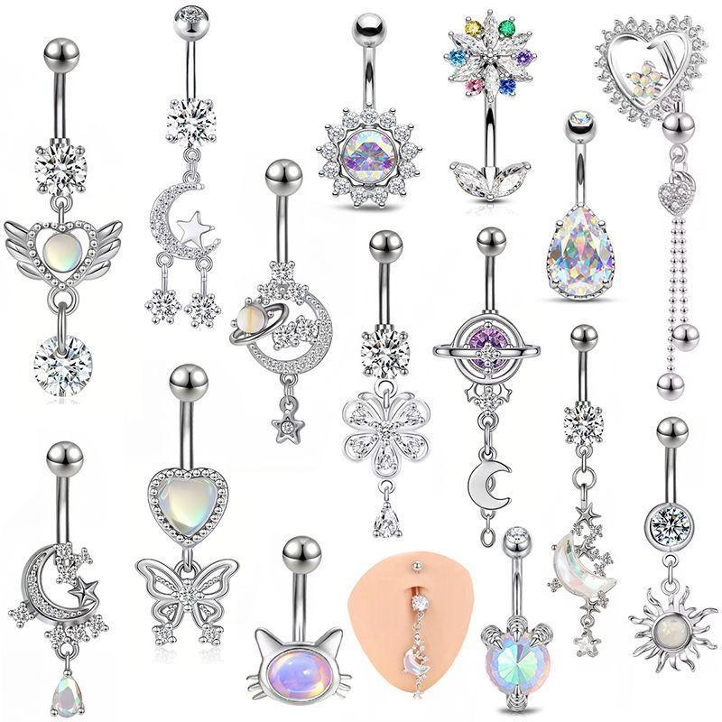 Colorful Y2K Stainless Steel Z - Body Jewelry Belly Button Rings recension och pris