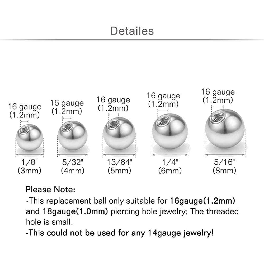 20pcs Replacement Balls Body J - Body Jewelry Replacement Ball recension och pris