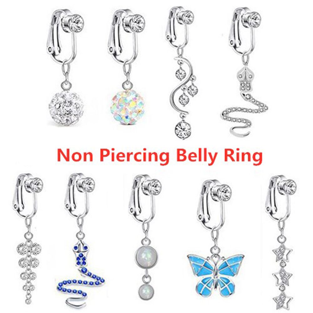 Accessories Women Clip On Earr - Body Jewelry Belly Button Rings recension och pris