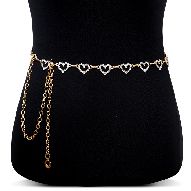Fashion Rhinestone Heart Waist - Body Jewelry For Women recension och pris
