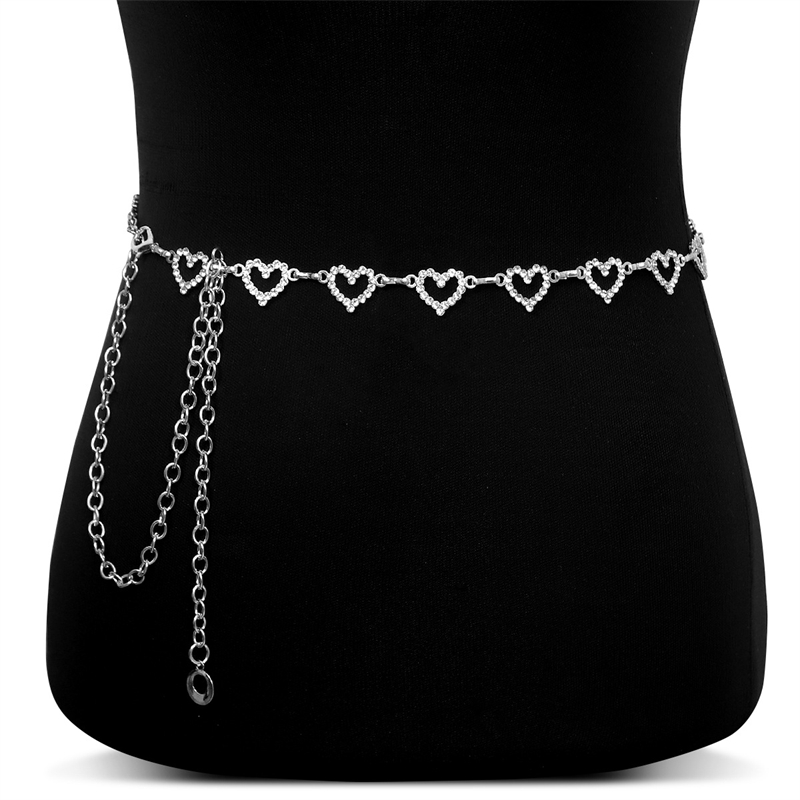 Fashion Rhinestone Heart Waist - Body Jewelry For Women recension och pris