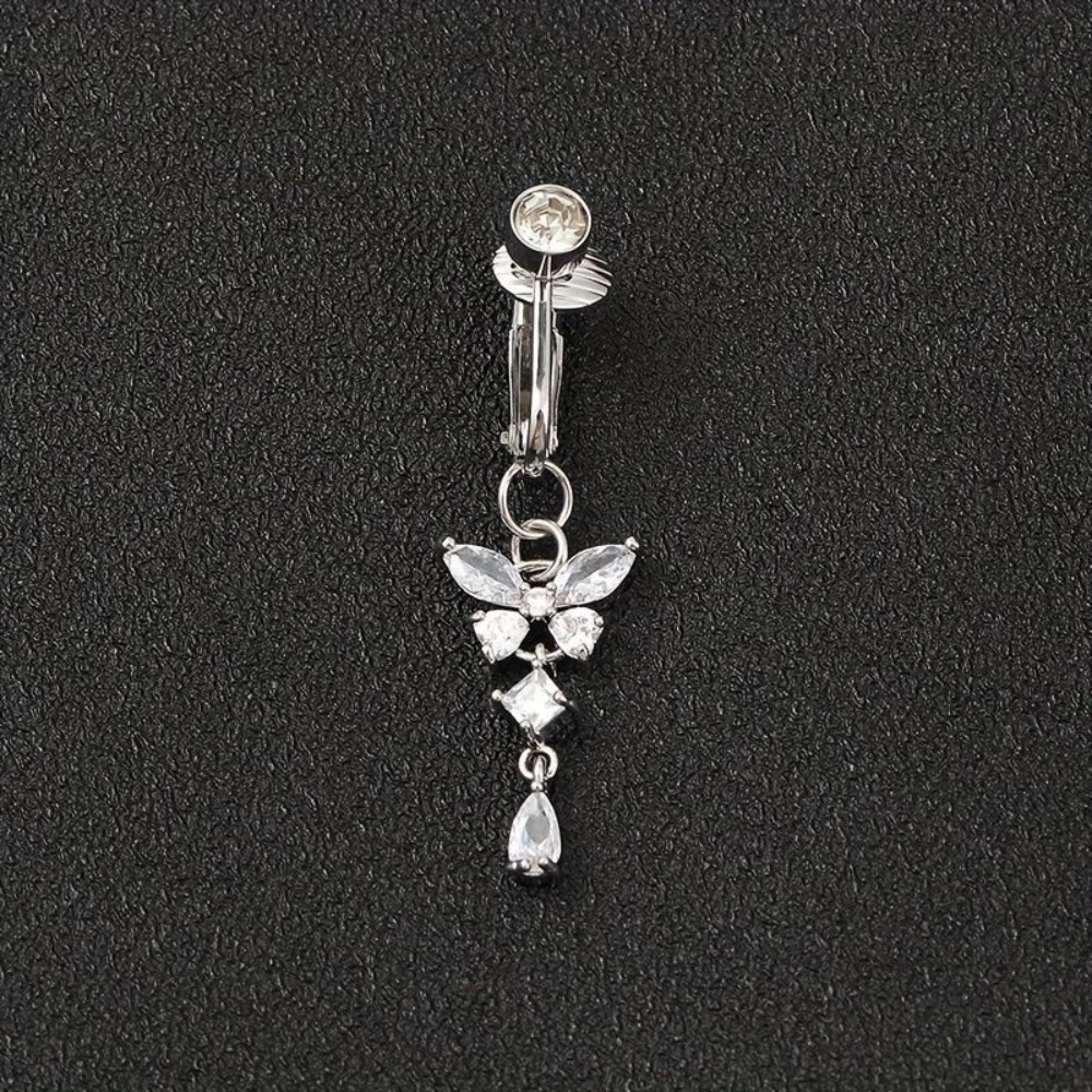 Butterfly Design Clip On Belly - Body Jewelry Belly Button Rings recension och pris