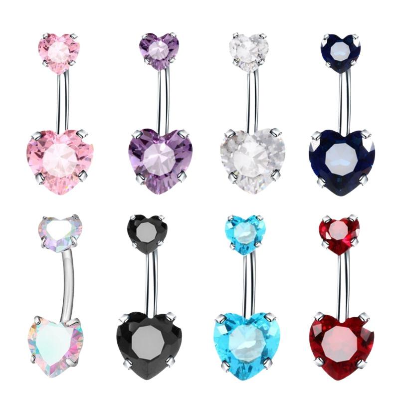 Shiny Heart Design Belly Butto - Body Jewelry Belly Button Rings recension och pris