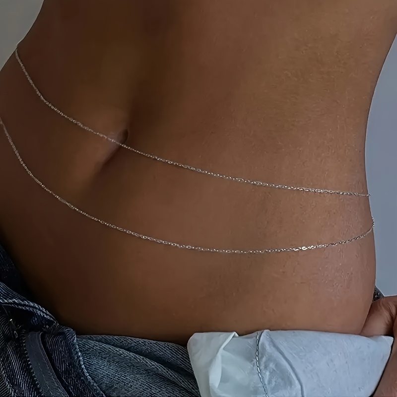 1Double-Layer Gold Metal Waist - Body Jewelry For Women recension och pris