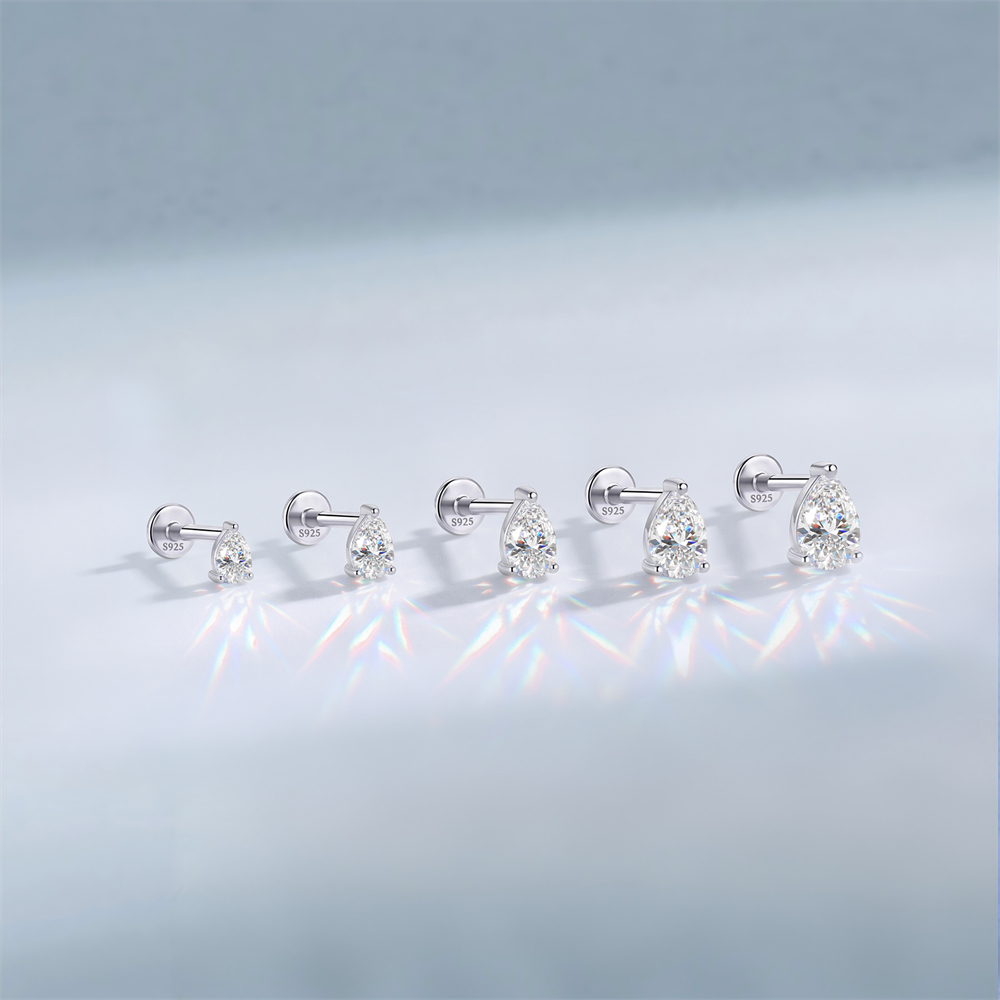 KOJ 1PC 925 Sterling Silver Cl - Body Jewelry Hypoallergenic recension och pris